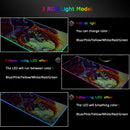 Sovawin Gaming Mouse Pad RGB Backlight Mat 900x400 Gamer XXL Computer Mousepad CS GO Hyper Beast Non-Slip Rubber Desk Mat For PC