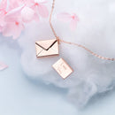 MloveAcc Genuine 925 Sterling Silver Pendant Necklace Women Envelope Lover Letter Pendant Best Gifts for Girlfriend