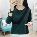shintimes 拼色套头衫长袖 Sudadera Mujer 2021 秋冬大码女装连帽卫衣