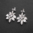Miallo Fashion Austrian Crystal Alloy Bridal Long Earrings for Women Wedding Big Earrings for Bride Bridesmaids