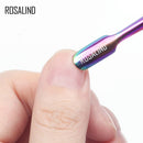 ROSALIND Cuticle Pusher 1PCS Rainbow Stainless Steel Cuticle Nail Art tools 2 Way Spoon Pusher Remover Tools Pedicure Manicure