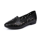 GKTINOO 2022 Women Flat Shoes Genuine Leather Woman Ballet Pointed Toe Flats Summer Lady Hollow Out Loafers Women Shoes Sandals