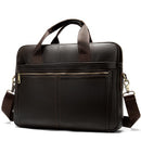 WESTAL Men's Briefcases Messenger Bag Men's Genuine Leather 14'' Laptop Bag Man Leather Office Business Bags for Document 8572
