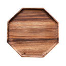 Creative Acacia Wood Plate Dishes Rectangle Octagonal Food Dessert Tea Dinner Tray Kitchenware Dinnerware Outdoor Tableware