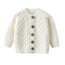 IYEAL Newest Baby Sweater Knitted Boys Girls Toddler Solid Sweater Handmade Infant Single Breasted Cardigan Kids Newborn Clothes