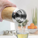 UPORS 450ml Bamboo Stainless Steel Thermos with Tea Infuser BPA Free Insulated Coffee Tumbler Leak Proof Lid Travel Mug Thermos