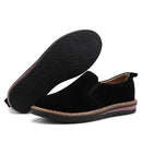 STRONGSHEN New Spring Flat Women's Shoes Suede Leather Casual Shoes Low Heel Black Women's Shoes Flat Loafers Jazz Oxford
