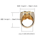 TOPGRILLZ Fashion Rock Iced Out Bling Gold Silver Color US Dollar Sign Rings AAA Cubic Zircon Hip Hop Ring for Men Jewelry