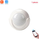 Tuya WiFi PIR Motion Sensor Detector Home Alarm System ,Mini Shape PIR Sensor Infrared detector compatible with IOS & Android