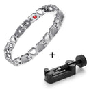 Rainso Fashion Stainless Steel Bracelet For Women With Magnet Energy Bio Health Care Jewerly Bracelet viking Lovers Hand Chain