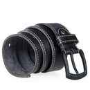 MEDYLA brand mens belt high quality natural genuine leather belts for men hard metal matte black pin buckle real leather belt