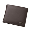 JINBAOLAI Genuine Leather Men Wallets Short Design ID Card Holder Waterproof Black Male Wallet Casual Top Quality Men Purse