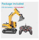 2.4Ghz 6通道 1:24 遥控挖掘机玩具 遥控工程车 合金和塑料挖掘机 RTR 儿童圣诞礼物