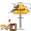 45 Degree Lock Miter Router Bit 6.35mm/8mm/12.7mm Shank Wood Tenon Milling Cutters For MDF Plywood Carpenter Woodworking Tools