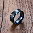 Vnox Blue Tungsten Rings for Men Wedding Bands 8mm Men&
