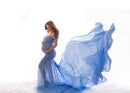 Long Maternity Photography Props Pregnancy Dress For Photo Shooting Off Shoulder Pregnant Dresses For Women Maxi Maternity Gown