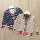 Children's sweater boys and girls sweater coat children's double layer thickened sweater