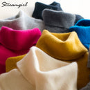 Cashmere Sweater Women Turtleneck 2021 Winter White Women&
