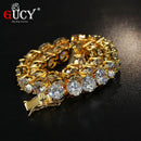 GUCY 3mm 4mm 5mm 6mm Mens AAA Cubic Zirconia Tennis Chain Bracelet Hip Hop Jewelry Iced Out 1 Row CZ  Birthday Gift