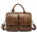 WESTAL men's briefcase leather laptop bag men's genuine leather bag for men bussiness messenger bag men's office briefcase 8002