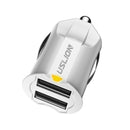 USLION Mini 2 Port USB Car Charger Adapter For iPhone Samsung QC3.0 Fast Charging USB Charger Mobile Phone Dual USB Car-charger