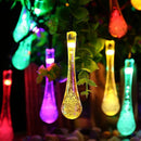 6米30LED太阳能水滴灯串户外防水圣诞花园灯草坪庭院太阳能装饰灯