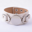 Rainbery  Monogram Leather Bracelet Fashion Jewelry Pulseras 3 Row Multicolor Leather Cuff Bracelet For Women Men