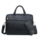 JEEP BULUO Men's Briefcase Bags For 13.3" Laptop Man Business Shoulder Bag Handbags High Quality Leather Office Black