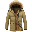 Mountainskin Winter Men's Jackets Thick Fleece 5XL Fur Collar Hooded Men's Coats Casual Jacket Male Outerwear Windproof SA390