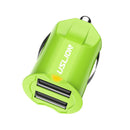 USLION Mini 2 Port USB Car Charger Adapter For iPhone Samsung QC3.0 Fast Charging USB Charger Mobile Phone Dual USB Car-charger