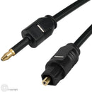 EMK 数字 Toslink 转 Mini Toslink 线 3.5mm SPDIF 光纤线 3.5 转光纤音频线适配器 适用于 Macbook 5米 10米