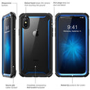 适用于 iPhone X Xs 手机壳 5.8 英寸 原装 i-Blason Ares 系列 全身防摔透明边框手机壳 带内置屏幕保护膜