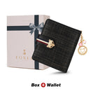 FOXER Card Holder Split Leather Women's Wallets Designer Coin Purse Girl's Zipper Wallet High Quality Short Wallet with Pendant