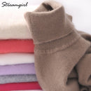 Cashmere Sweater Women Turtleneck 2021 Winter White Women&