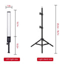 Yizhestudio 2 Packs Photography LED Studio Lighting Kit Bi-color 3200-5500K Studio kits with 2M light Stand for YouTube Portrait