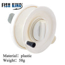FISH KING 冬季冰钓竿 50/75 厘米 两节钓竿 带渔轮渔线轮 我渔具