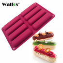 WALFOS Cake Tools Silicone Classic Collection Shapes finger Orange Non Stick Eclair 8 Forms Silicone Baking Mold