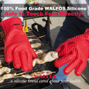 WALFOS 1件装食品级烹饪烘焙烧烤手套耐热硅胶烧烤手套烧烤工具