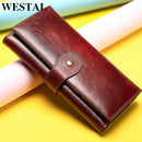 WESTAL Women's Wallet Luxury Genuine Leather Female Wallet Women's Purse Leather Womens Purses Coins and Card Wallets Clutch Bag