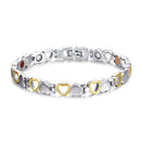 Rainso Fashion Stainless Steel Bracelet For Women With Magnet Energy Bio Health Care Jewerly Bracelet viking Lovers Hand Chain
