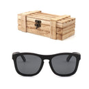 Retro men polarized women sunglasses Black wood Kids Couples sun glasses handmade  UV400 With bamboo wooden box