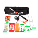 Lixada Fishing Tackle Set with 2.1m Telescopic Fiberglass Fishing Sea Rod Spinning Fishing Reel Baits Hooks Fishing Pole Rod Set