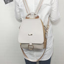 Female backpack shoulder bag women messenger PU leather and nylon backpacks Travel Bags mochila vintage College school bag black