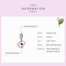 BISAER Poker Love Pendant 925 Sterling Silver Ace In Poker Love Charms Beads Fit For Bracelets Necklaces DIY Jewelry ECC1172