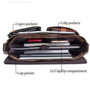 CONTACT'S Men's Briefcase Genuine Leather Business Handbag Laptop Casual Large Shoulder Bag Vintage Messenger Bags Luxury Bolsas