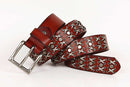 Free Shipping,New style 100% cowhide belt.genuine leather vintage rivet belts,fashion cool gift men motor biker's belt.