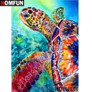 HOMFUN Full Square/Round Drill 5D DIY Diamond Painting "Animal turtle" 3D Diamond Embroidery Cross Stitch Home Decor A19761