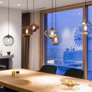 Nordic modern colorful glass bowl pendant lights E27 loft hanging lamps for kitchen living room bedroom restaurant hotel hall