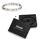 Rainso Fashion Stainless Steel Bracelet For Women With Magnet Energy Bio Health Care Jewerly Bracelet viking Lovers Hand Chain