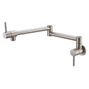 Pot Filler Tap Wall Mounted Foldable Kitchen Faucet Single Cold Single Hole Sink Tap Rotate Folding Spout Chrome Gold Brass